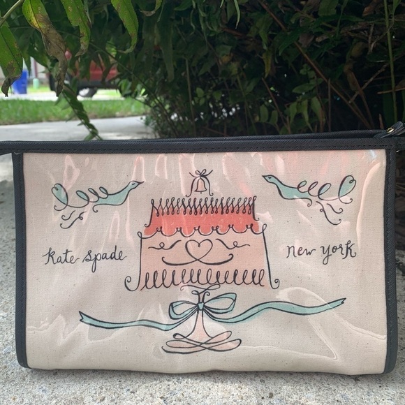 Kate Spade Wedding Belles Story Begin Cosmetic Bag - Picture 3 of 5